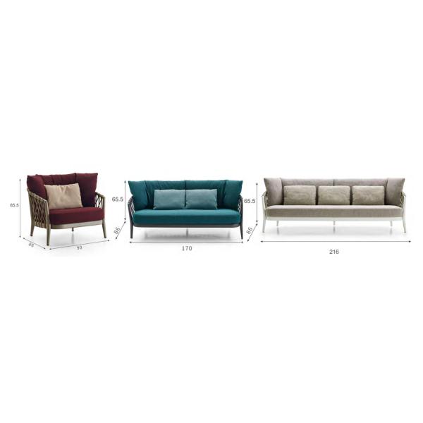 Modern Design Pool Garden Sofa Outdoor Furniture Luxury Exterior Sofa Bamboo Folded NO