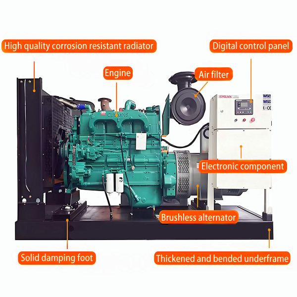 Open Frame Durability Diesel Engine Generator Set Towable Diesel Generator Small Diesel Generator