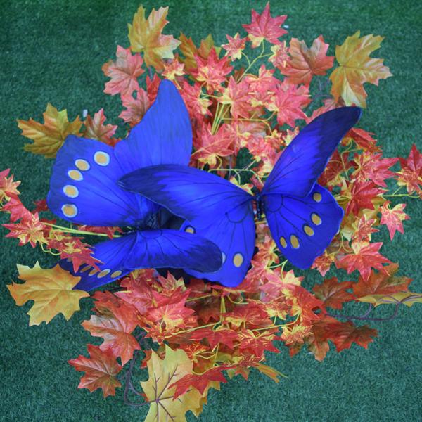 Mariposa animatrónica realista de tamaño natural con sensor infrarrojo para museo