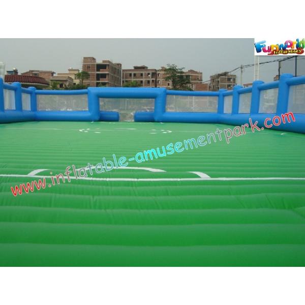 Giant Inflatable Sports Games Football / Soccer Field With Inflatable Floor