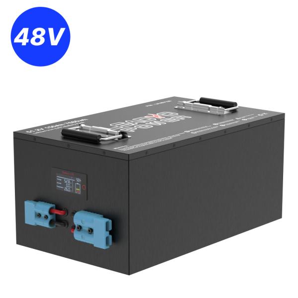 48V 150Ah 51.2V LiFePO4 Golf Cart Battery, 250A BMS, 4000+ Cycles Lithium Battery, Max 12.8kW Power