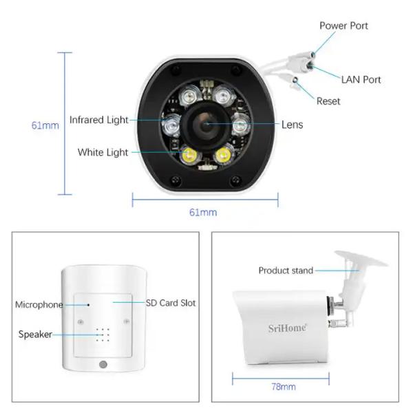 Two-Way Audio TF Card Indoor Outdoor Camera Surveillance Remote Camera Baby Home Camera