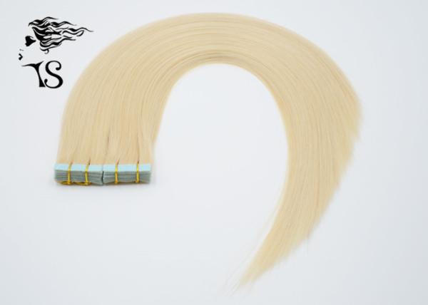 100% Indian Virgin Remy Tape In Hair Extensions Long Silky Straight Blonde 613