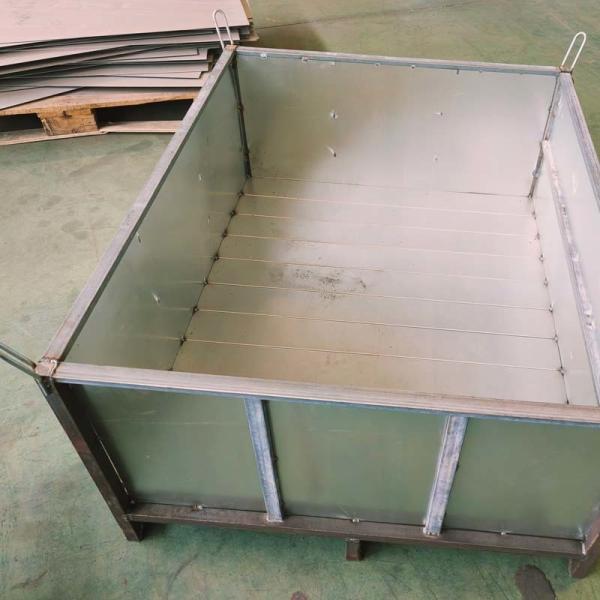 Industrial Warehouse Storage Grid Metal Pallet Box Stackable High Durability