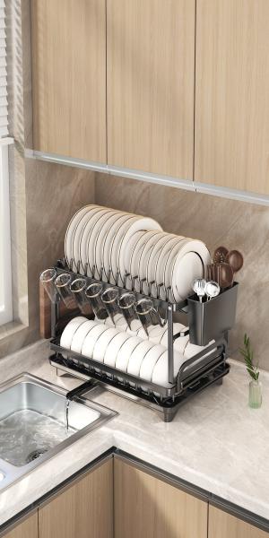 Kitchen Dish Rack Easy To Assemble Folding Rack for Organizational Needs