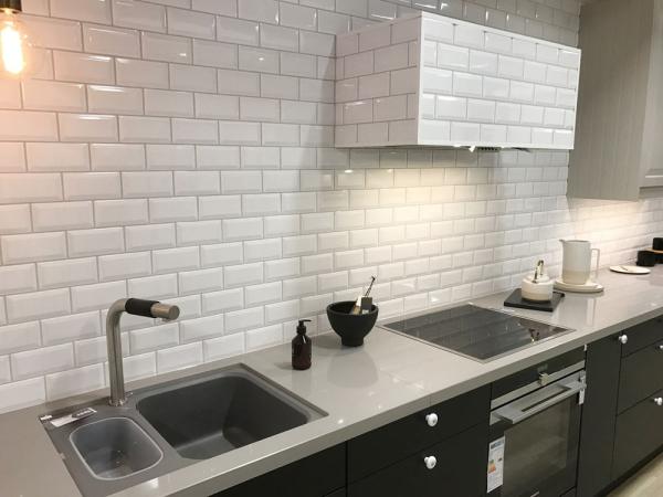 White And Black Basic Bread Tiles And Subway wall Tiles 75x152mm For Kitchen