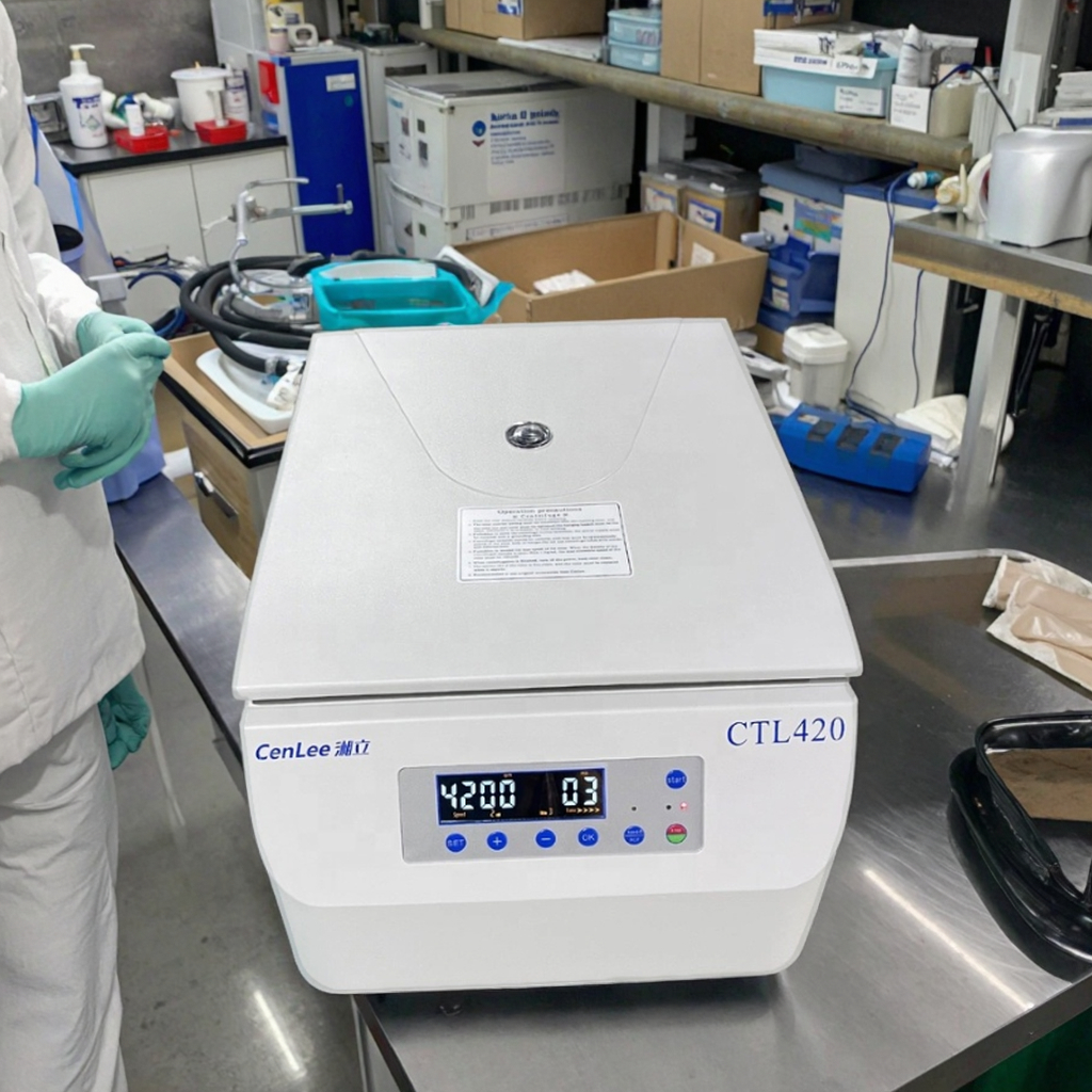 Auto-Balancing 12 Tubes Bench Top Laboratory PRF Centrifuge Machine Low Speed Brushless Motor Clinical Lab Hospital Use