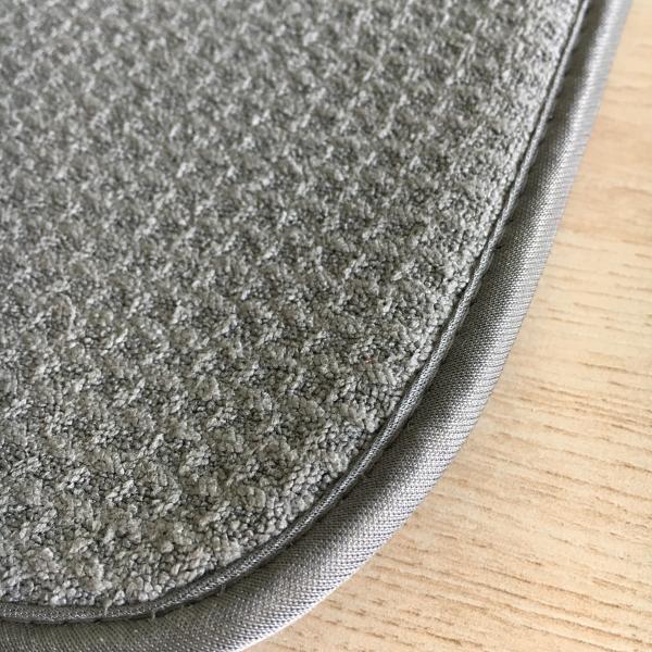 Sinlge packed 1pc Microfiber  printeted water absorb dish mat kitchen water pad with grid patten