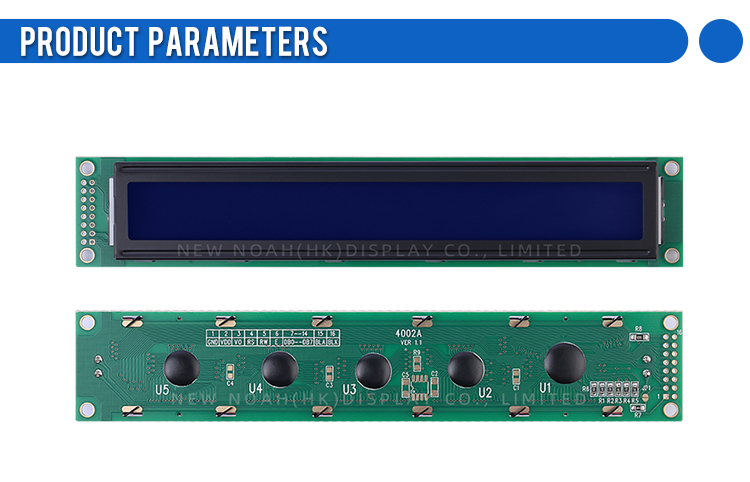 European Blue Film White Letters 4002A LCD Character Screen LCM Module