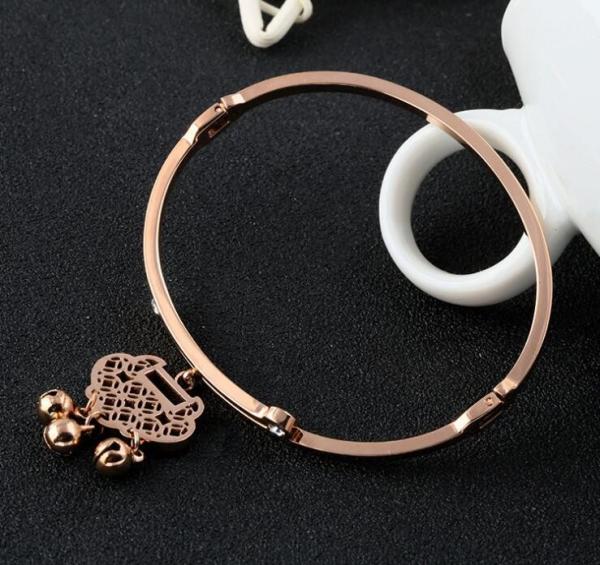 Charms Fashion Diamond Jewelry adjustable stainless steel bangle bracelet
