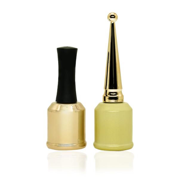 8ml 10ml Electroplated Silver Nail Polish Glass Bottles With Brush Cap