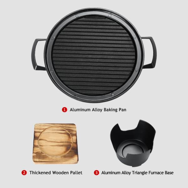 Гриль барбекю алюминиевой не ручки Yakiniku Yakitori плиты алкоголя столешницы бездымный мини портативный