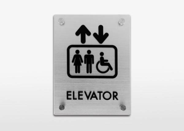 Indicating Direction Custom Stainless Steel Signs Various Surface Material Available