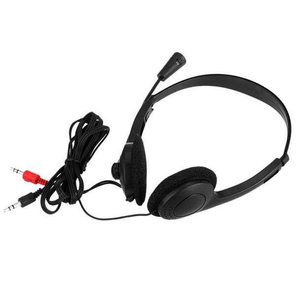 Stereo Surround Super Low Bass Music Black Wired Gaming Headsets With HD Mic