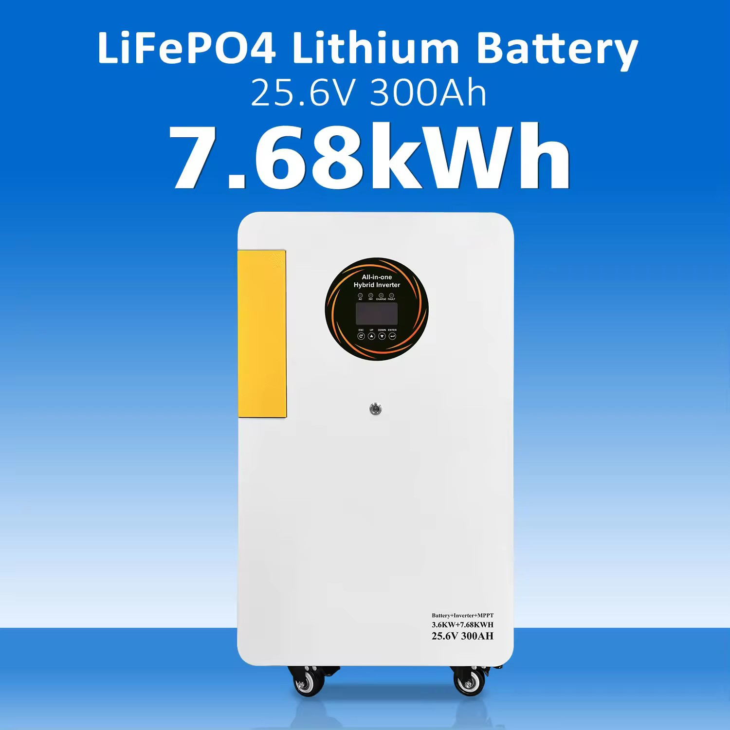 3.6kw+7.68kwh Home Solar Battery Backup | All-In-One Inverter & LiFePO4 Battery
