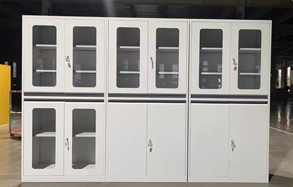 All Steel Medicine Storage Cabinet Heavy Duty Chemical Storage Cupboard With Glass Door