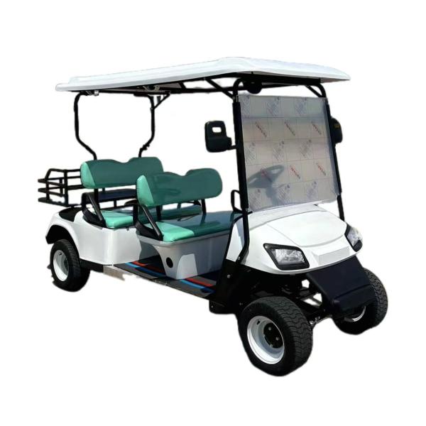 High Quality 4000W 60V Long Range Electric 4 Seats Facing Forward Golf Cart 14 Inch Family 4 Wheel