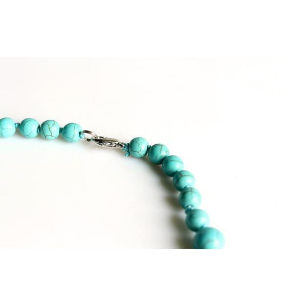 European and American bohemian atmosphere blue turquoise necklace