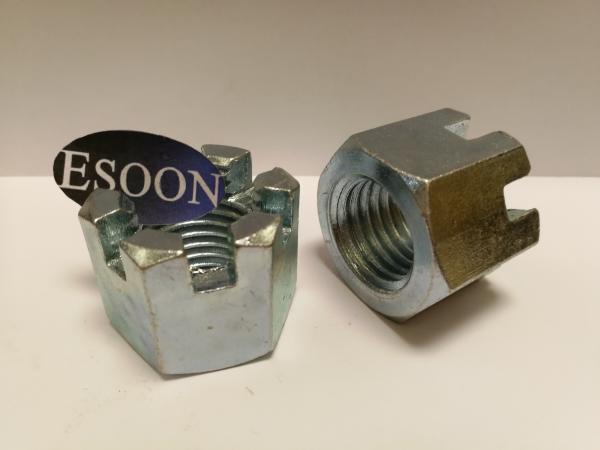Hex Castle Nuts DIN935,Carbon Steel,M4~M100,Min.1000Pcs,Zinc Surface