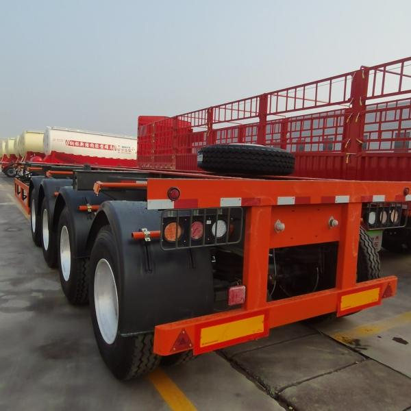 Self Dumping Bed Semi Truck Trailer Shipping Container Chassis Trailer Flatbed Trailer