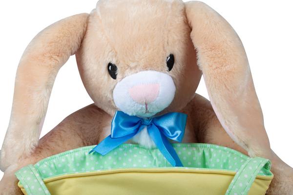 Fuzz animal bunny with basket, extrem soft ,cuddle play sets for kids, best gifts for toddles, sanfe and Eco friendly