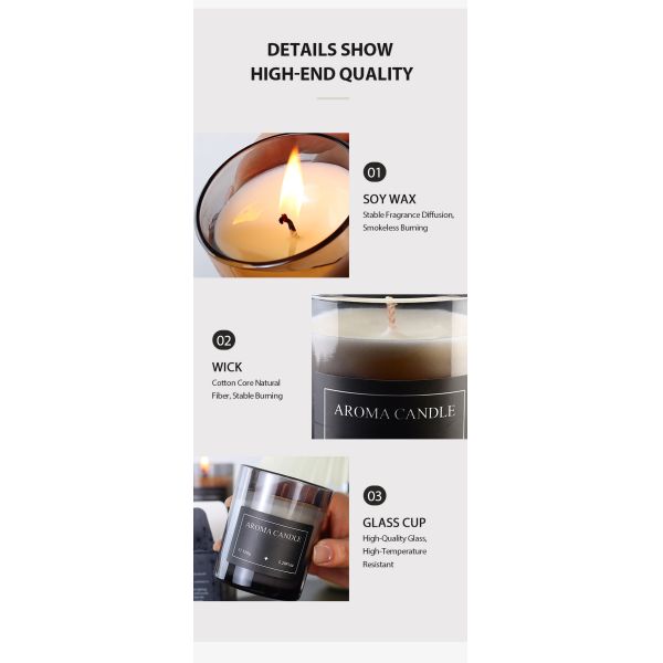 Elegant Romantic Aromatic Candle 150g For Aromatherapy Relaxation