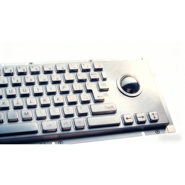 Cherry Keyswitch Water-proof Vandal-proof Panel-mount Industrial Keyboard With Trackball