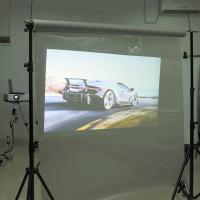 Exposição cinzenta do filme da projeção traseira/3D Holo com espessura autoadesiva da camada 100