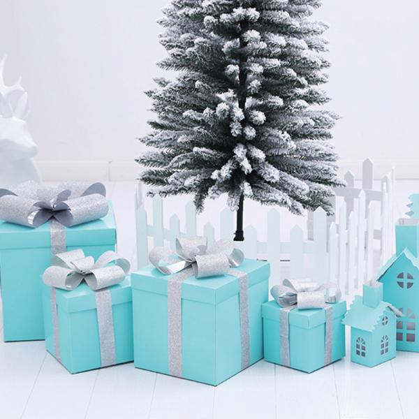 Напечатанная милая подарочная коробка крышки мира медведя с подарочной коробкой рождества ленты