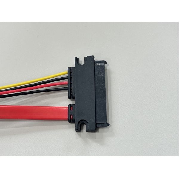 Serial ATA data power connector cable, 7+15 pin SATA wire harness with micro 4 pin power connector for HDD SSD server storage transmission customization applications