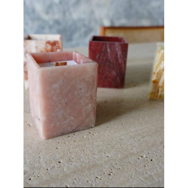 Exquisite Natural Marble Scented Candle Custom Craft Marble Home Decorative For Interior Design