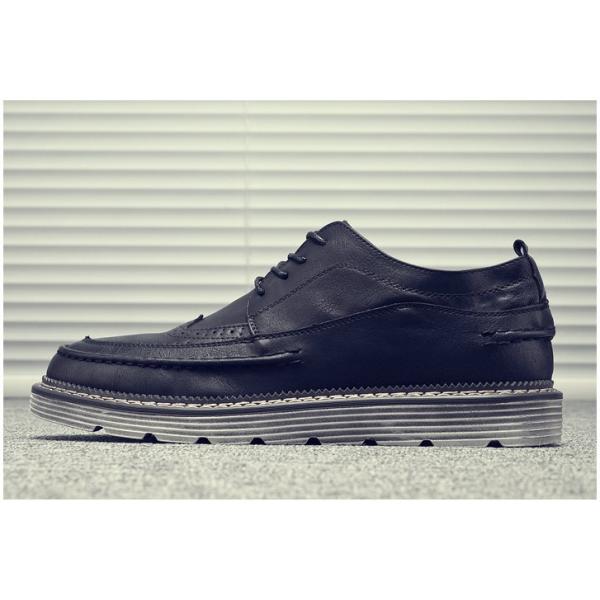 Ретро тапки Brogue Breathable кожаных людей сшили усиленный