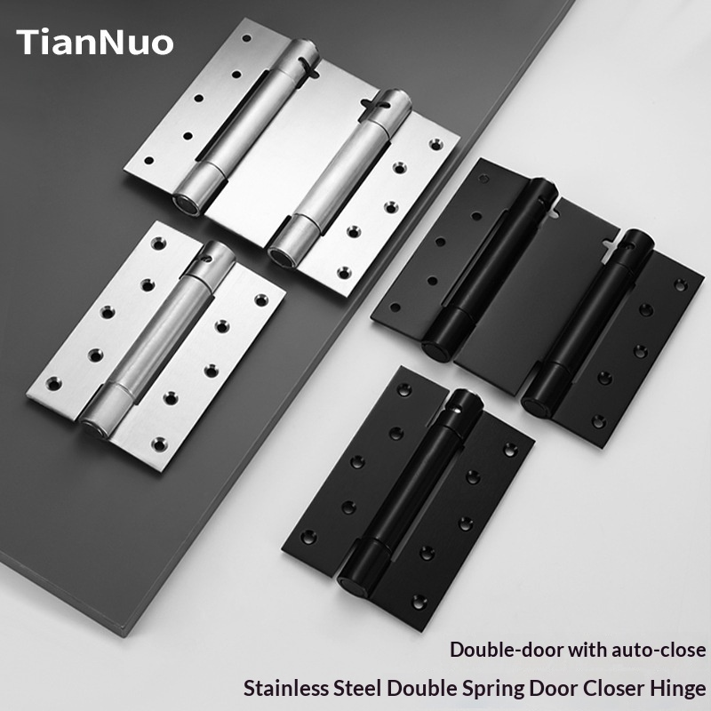 Stainless Steel Double-Opening Single-Opening Spring Hinges Internal External Two-Way Free-Closing Door Closers Automatic Doors