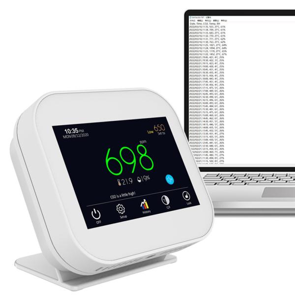 Indoor USB NDIR Co2 Sensor Detector Air Quality Monitor Capacitive Touch Panel