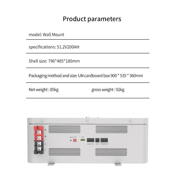 Wall Mounted Home Energy Storage System 220V Household Solar Battery For 6 Parallel Machines