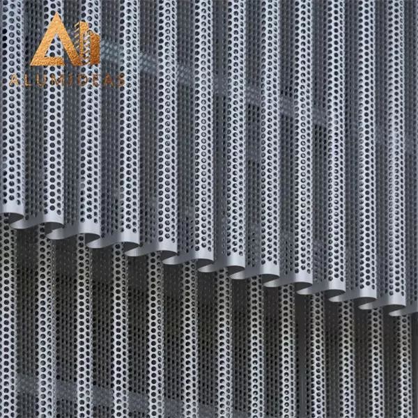 Corrugated perforated aluminum panel