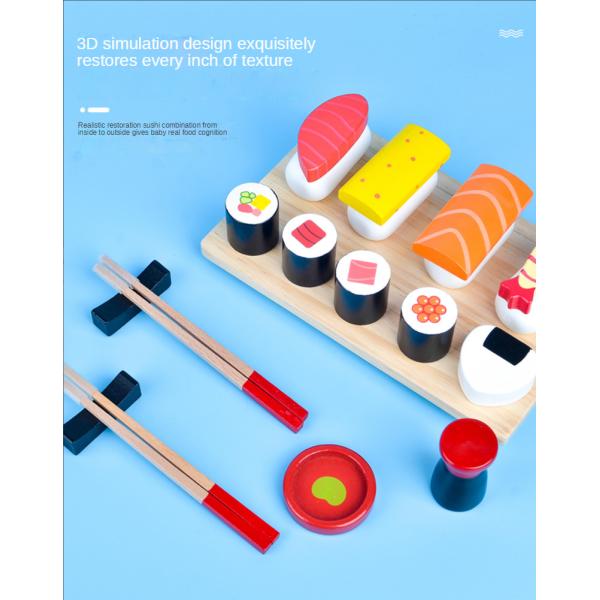 Simulation Wooden Miniature Kitchen Set Sushi Early Education Enlightenment
