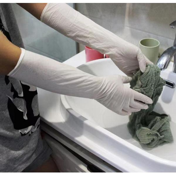 Anti Allergy Disposable Nitrile Glove 16 Inches Industrial Extended Cuff Exam