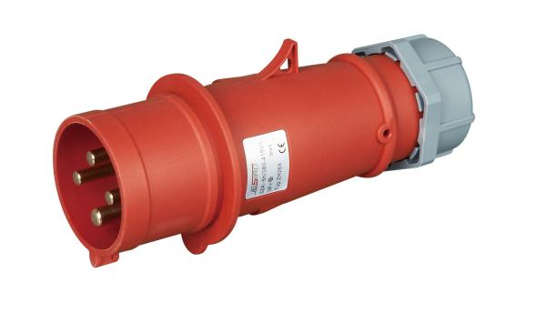High Performance 32 Amp 3 Phase Plug , IP44 Three Phase Plugs And Sockets