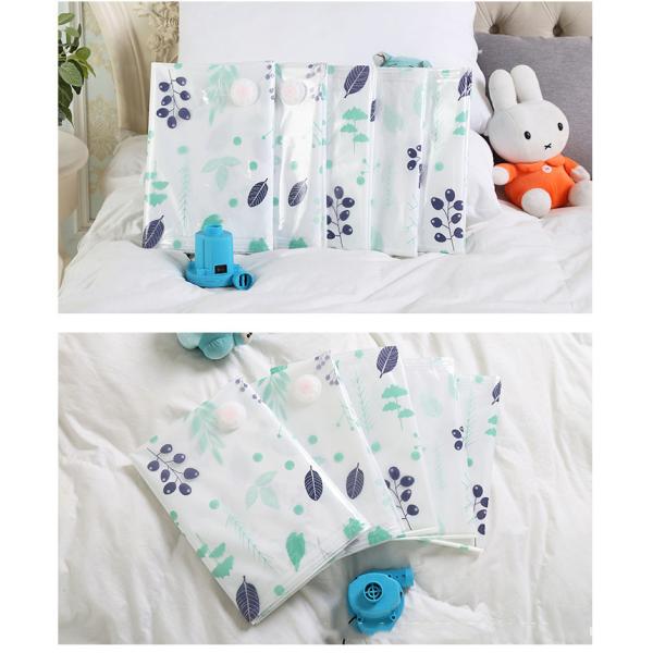 Pillow Packing Travel Space Saver Vacuum Compression Storage Bags With Electric Pump