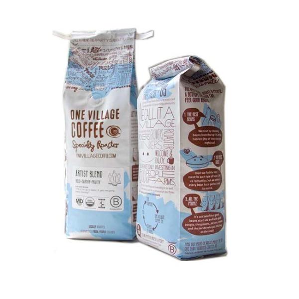Bolsa de embalagem de café de 240 mm de grau alimentar 32 oz 1 kg Saco de Grãos de Café