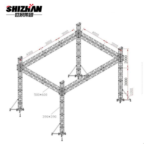 ферменная конструкция TUV стойки света рамки света этапа ферменной конструкции длины 4m алюминиевая/Dj аттестовала