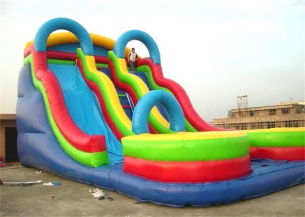 Large Inflatable Fun City /  Inflatable Amusement Park With triple Obstacle Course Combo