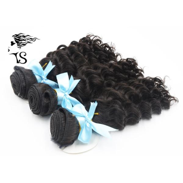 100% Malaysian Remy Unprocessed Human Hair Weave Bundles Deep Wave Natural Black