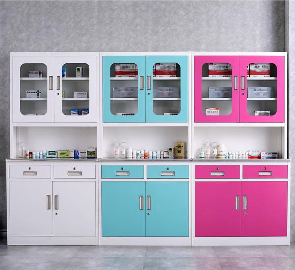 SS304 Oral Dental Sterile Medical Display Cabinet ODM Electrostatic Spraying