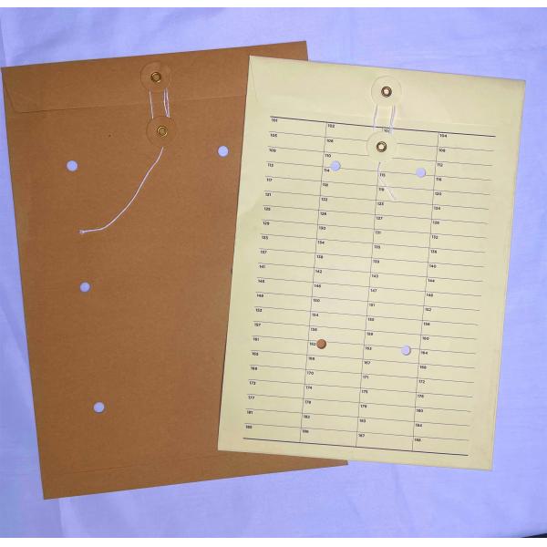 180gsm Coloured Paper String Envelope Logo Printing for Office Business Documents
