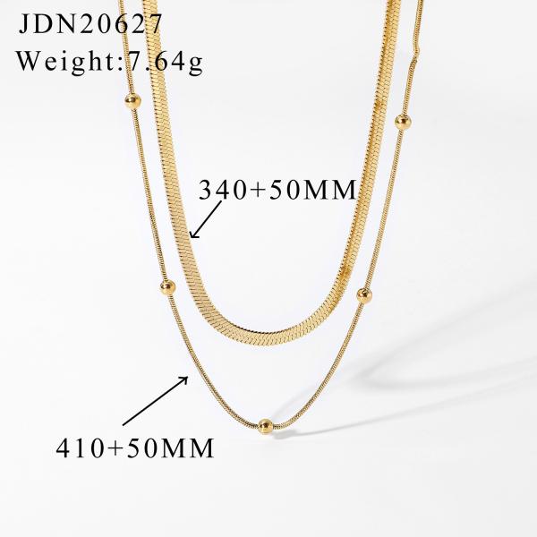  HydroTi explosion models stainless steel necklace jewelry Europe and the United States fashion INS titanium steel collarbone chain plating 18k gold does not lose color neck chain men and women univer