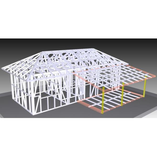 EU/USA/NZ/Australia prefabricó el viento para resistir las casas de marco de acero ligeras, chalet de acero del nuevo indicador ligero de dos pisos del diseño