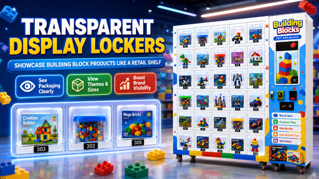 WEIMI 30-Locker Smart Building Block Vending Machine for Building Block Wholesalers