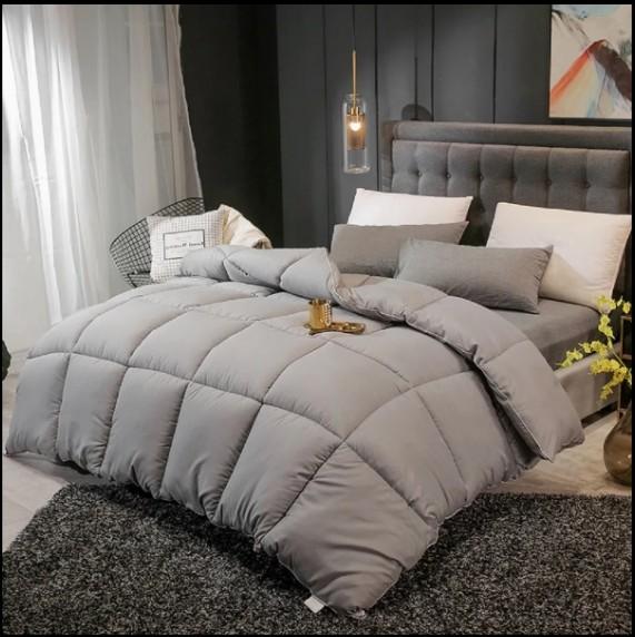 All Season White Microfiber Polyester Comforter Hollow Fiber Quilt Cover Sets